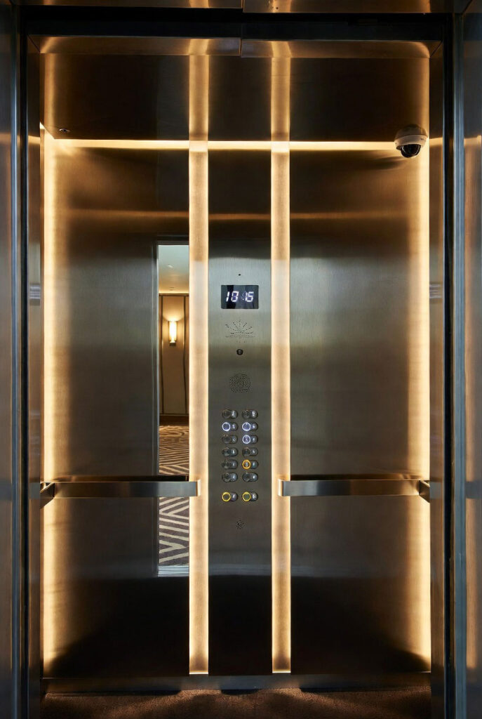 Stylish elevator cabin
